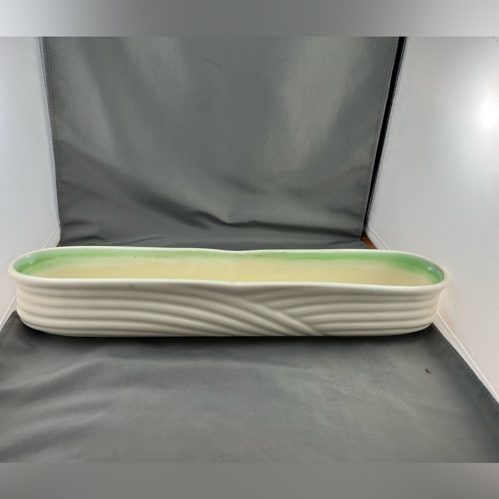 Vintage Sylvac #2187 Art Deco Creamware Planter. Length 15” inches Width  2 3/4”